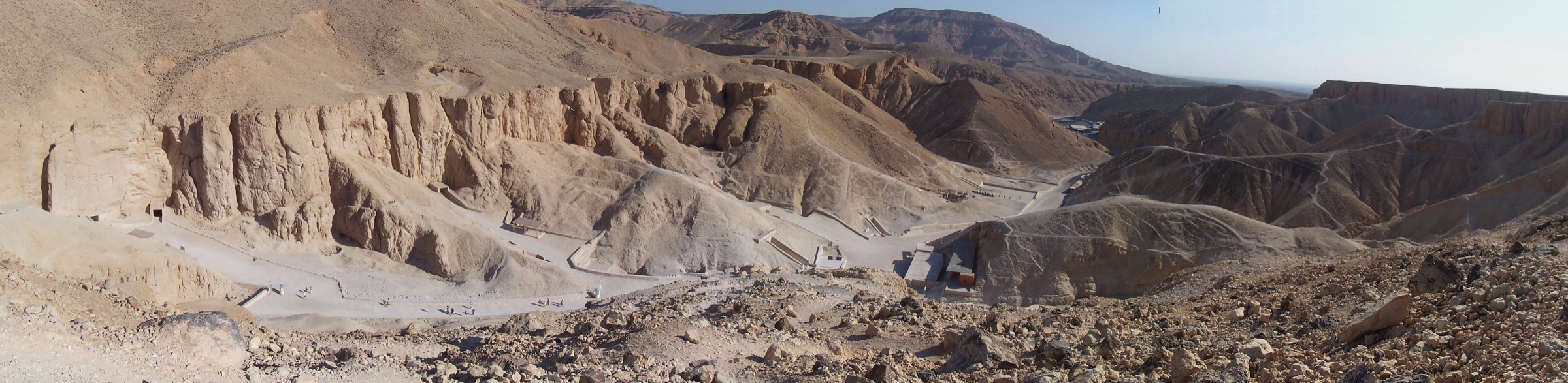 Panoramic view over the Valley of the Kings